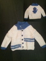 Baby vestje blauw poppetje